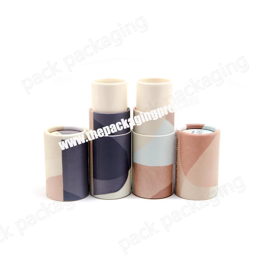 Eco friendly cosmetics chapstick packaging twist up paper tube
