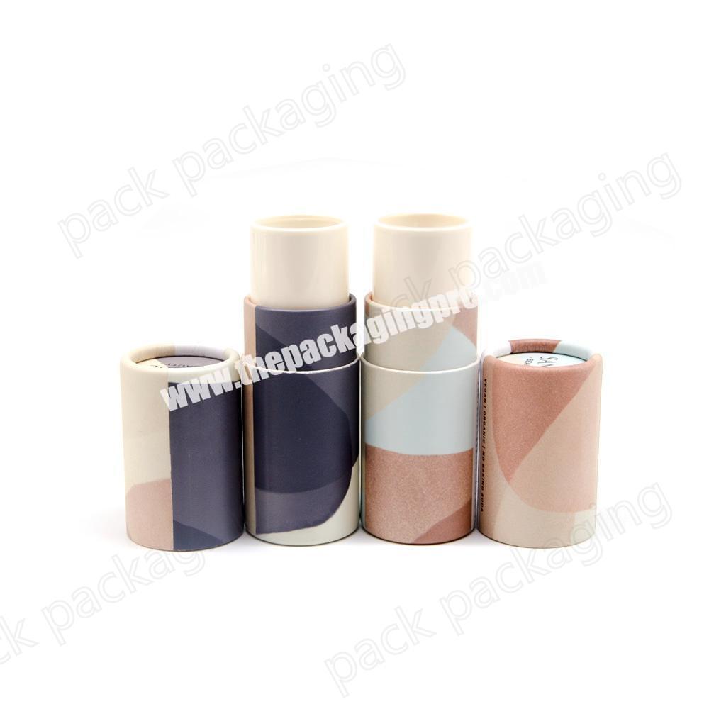 Custom Logo High Quality Cosmetic Lip Balm Containers Packaging Twist Up Paper Tube