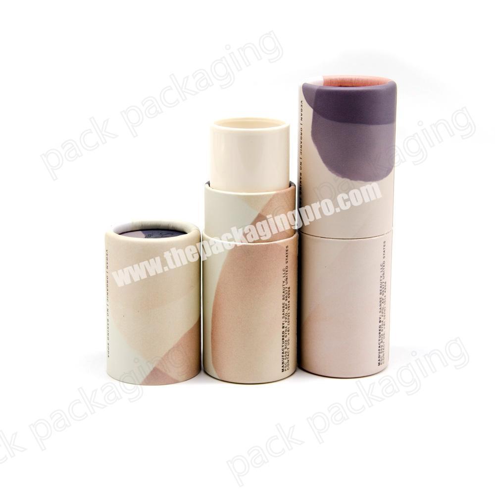 Best Selling 18g Deodorant Stick Container Custom Printing Paper Cardboard Twist Up Tube for Body Balm Solid Perfume Lip Balm