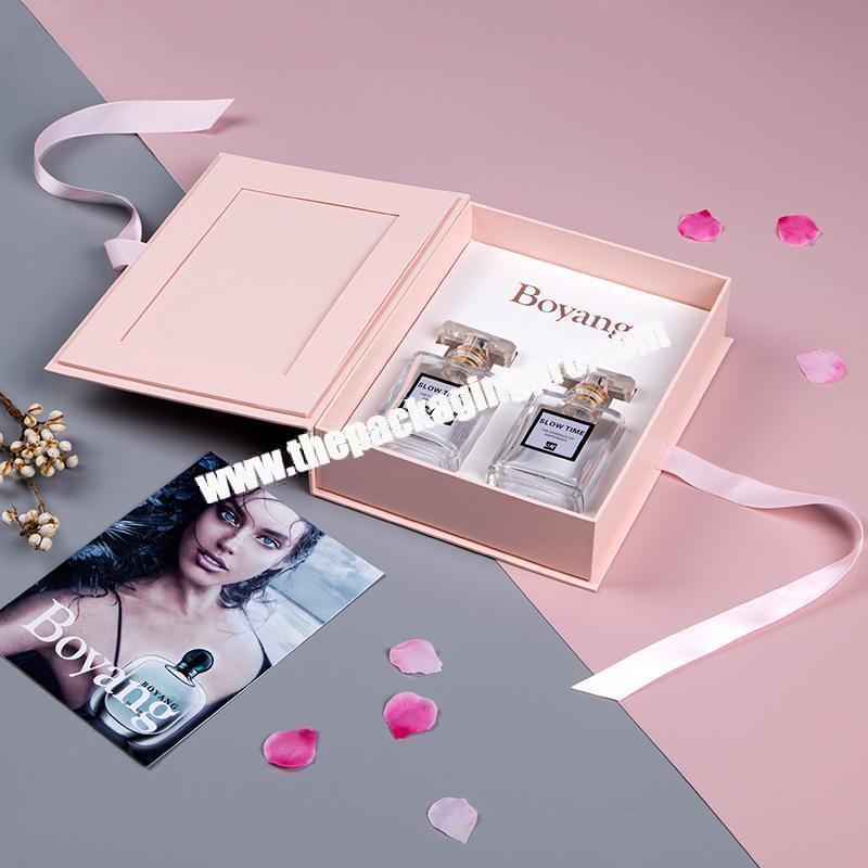 Wholesale Rigid Paper Perfume Packaging Cosmetic Box Custom Print Luxury Elegant Cardboard Perfume Box