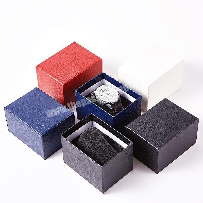 Eco Friendly Gift Packing Custom Logo Paper Jewelry Luxury Watch Packaging Box with Cotton Pillow