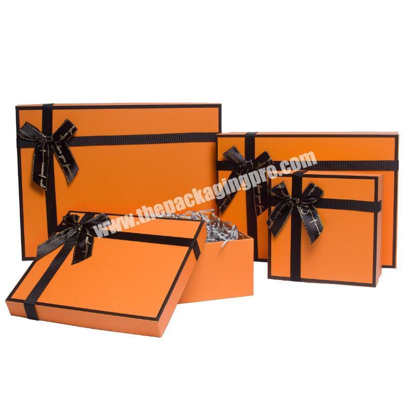 Eco Friendly Luxury Paper Gift Boxes Custom with Ribbon
