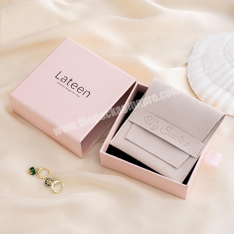 Eco Friendly Paper Drawer Sliding Jewelry Packaging Gift Boxes Set Necklace Earring Bracelet Ring Jewelry Box