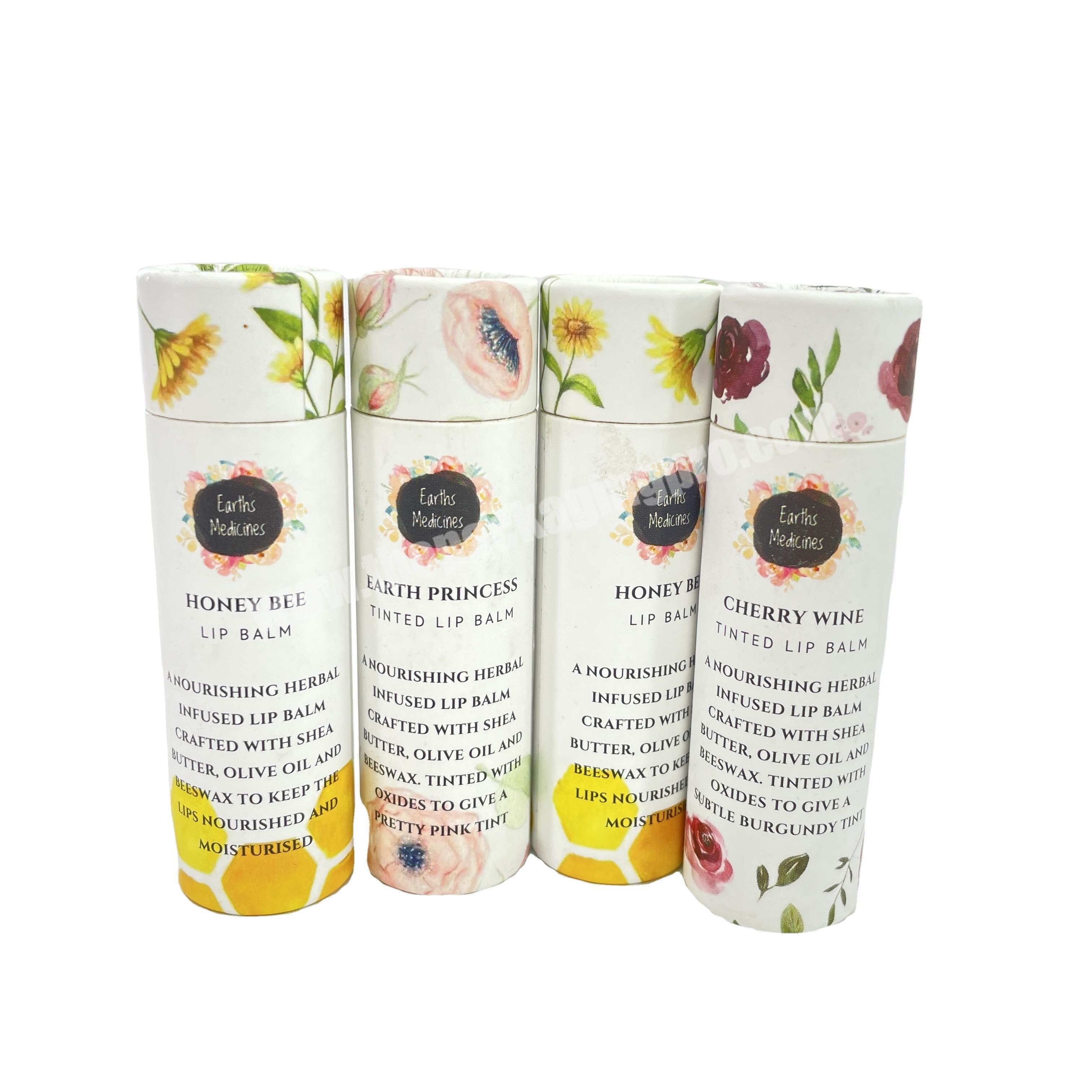 Eco Friendly Paperboard Deodorant Lip Balm Skincare Paper Tube Packaging