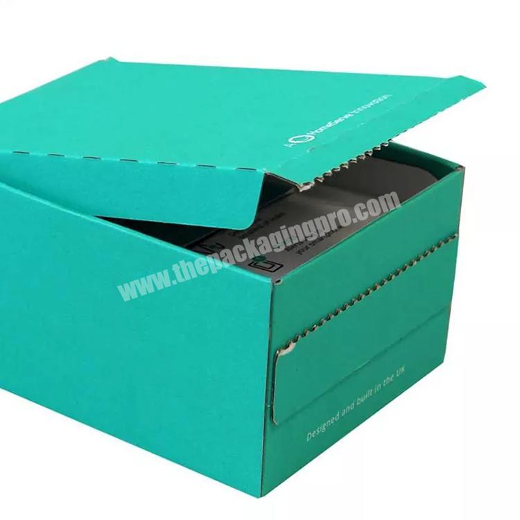 Eco Green custom tear strip E Commerce printed tamper proof delivery box, anti-theft shipping box