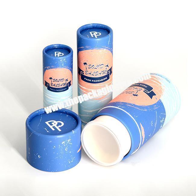 New Hot Sale Eco Friendly Custom Paper Packaging with Your Own Logo Twist Up Tube For Deodorant Stick Body Balm Lip Balms