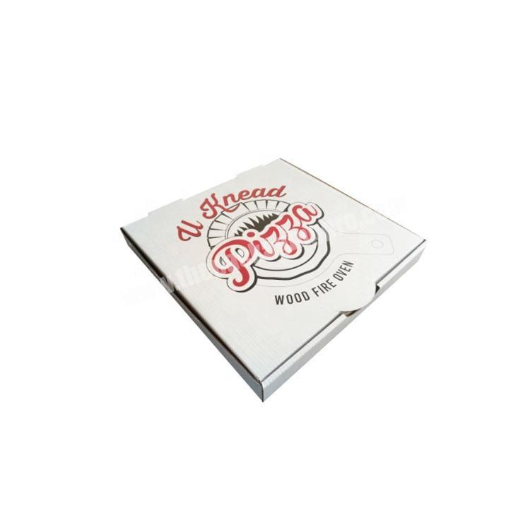 Eco-friendly Customized Different Size Cardboard Paper with Printed Logo White Pizza Box