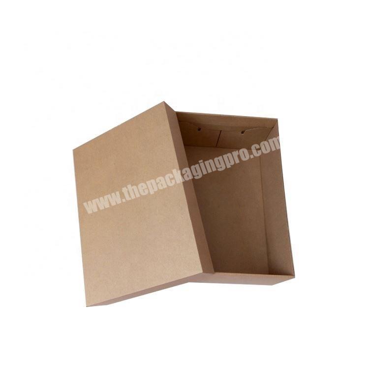Eco-friendly  Customized Printing Logo Top and Bottom Cover Flip-over Men's and Women's Corrugated paper Box for Shoe