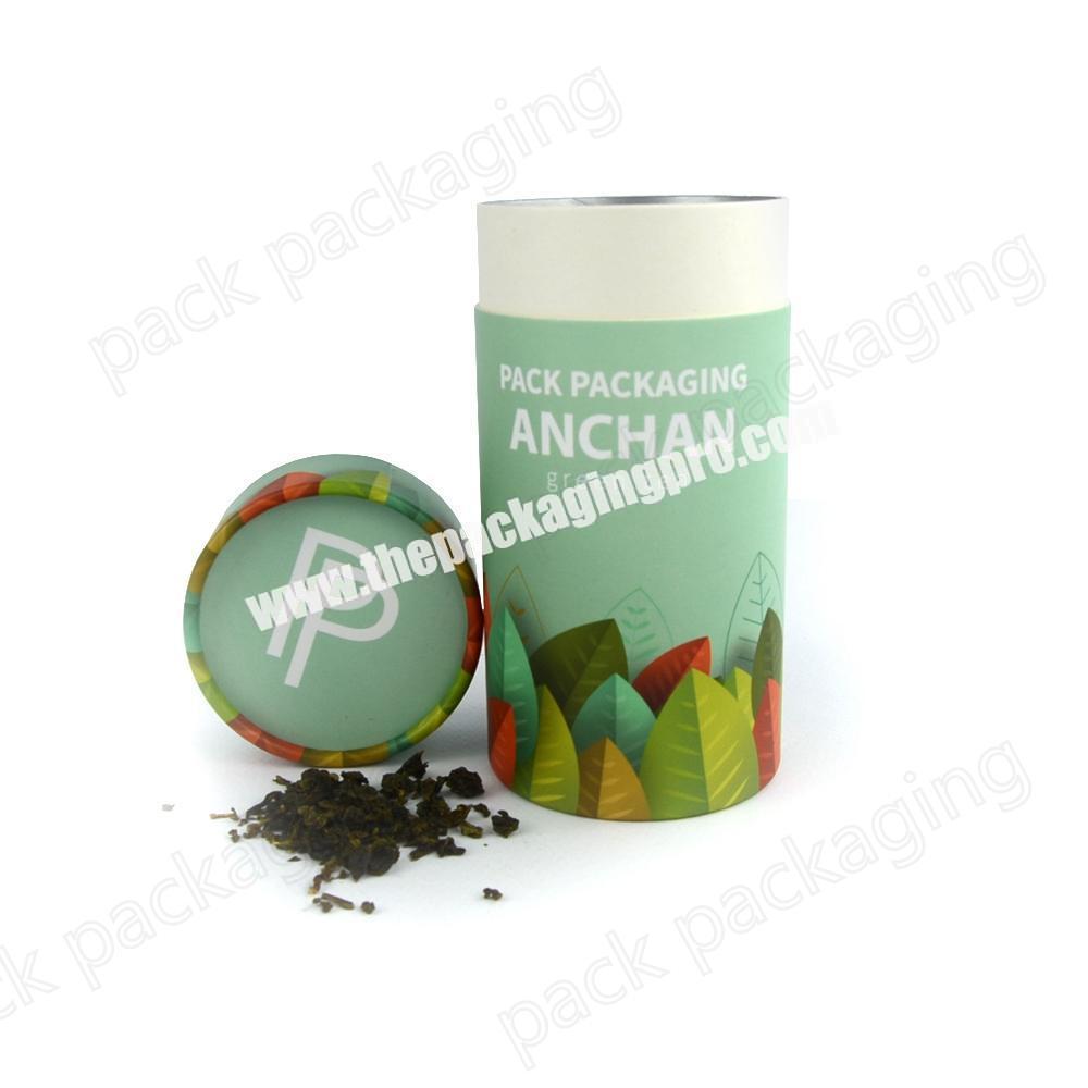 Eco-friendly Recyclable Cardboard Food Grade Aluminium Foil Tea Powder Coffee Tube Paper Packaging Box