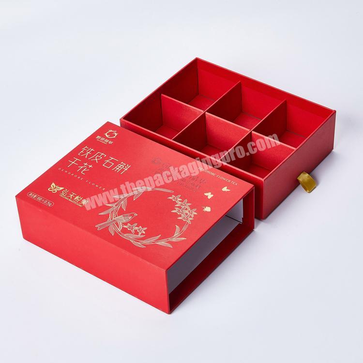 Eco-friendly drawer box with divider luxury ramadan paper gift packaging sweet wedding candy box
