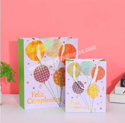 Eco friendly paper bag packaging with 3D custom printing