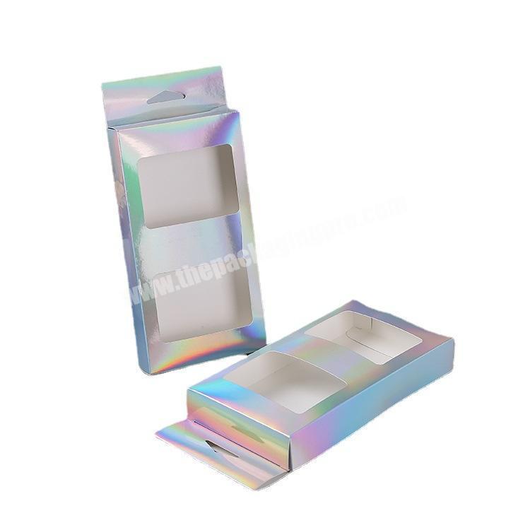 Elegant High Quality Wholesale Beautiful Paper Box Laser Private Label Glitter Box Hot Stamping Luxury Eyelash Box