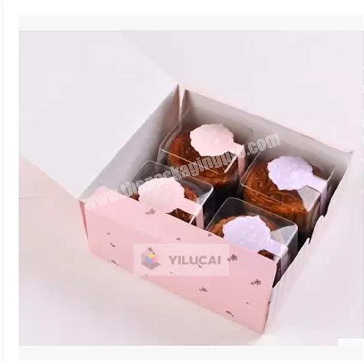 Elegant Square Paper Cake  Boxes with Clear Lids