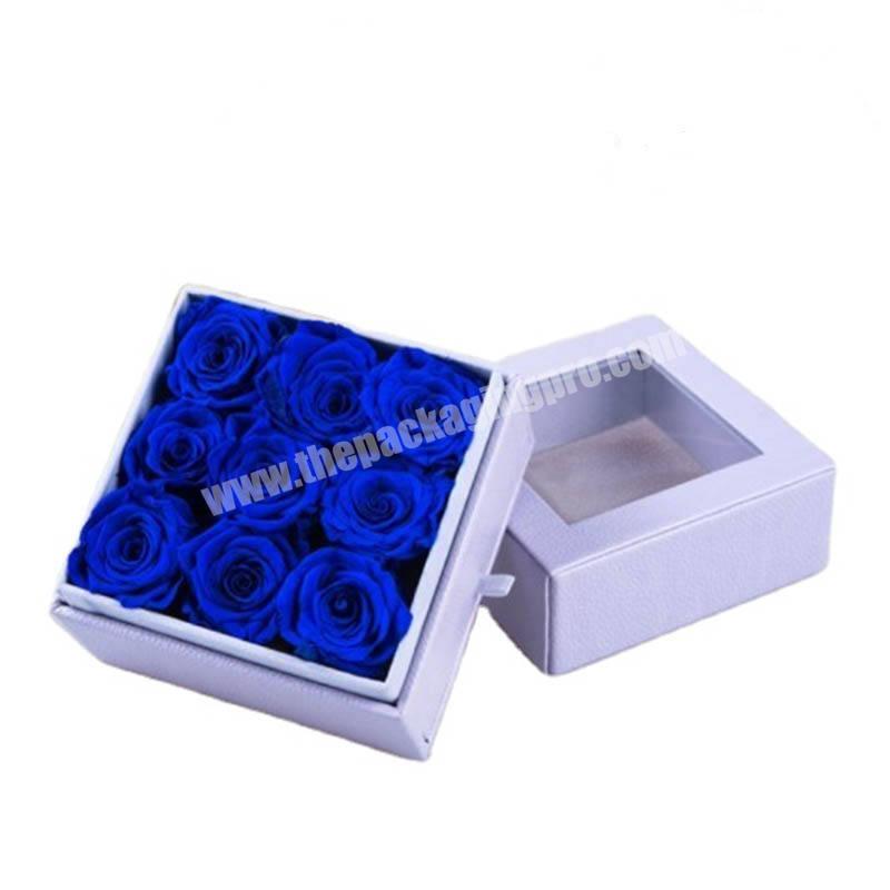 Exquisite Rose Flower Valentine's Mother's Day Flower Gift Packaging Box Black Cardboard