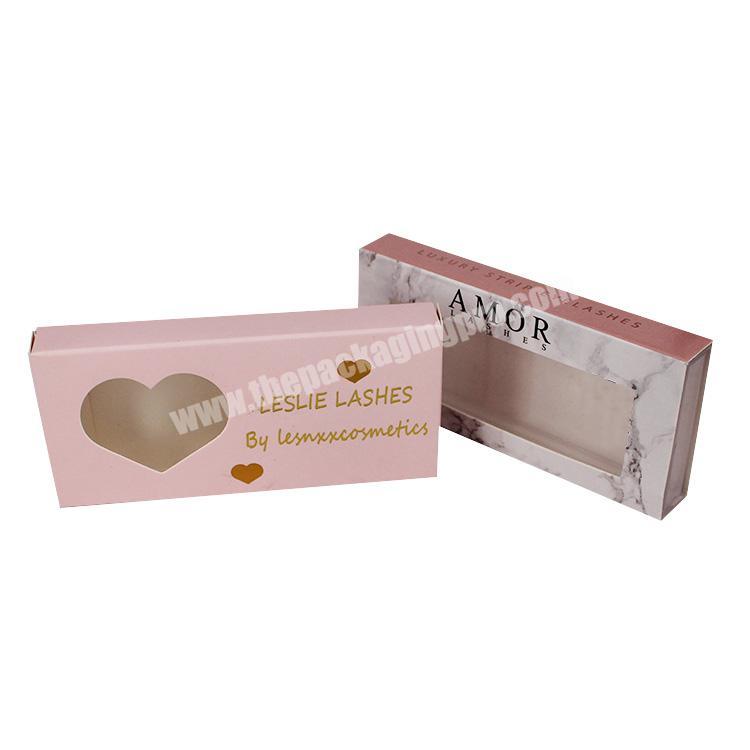 Eyelashes Package Custom Eyelash Packaging Box Plastic Eyelash Box Sleeve Customized