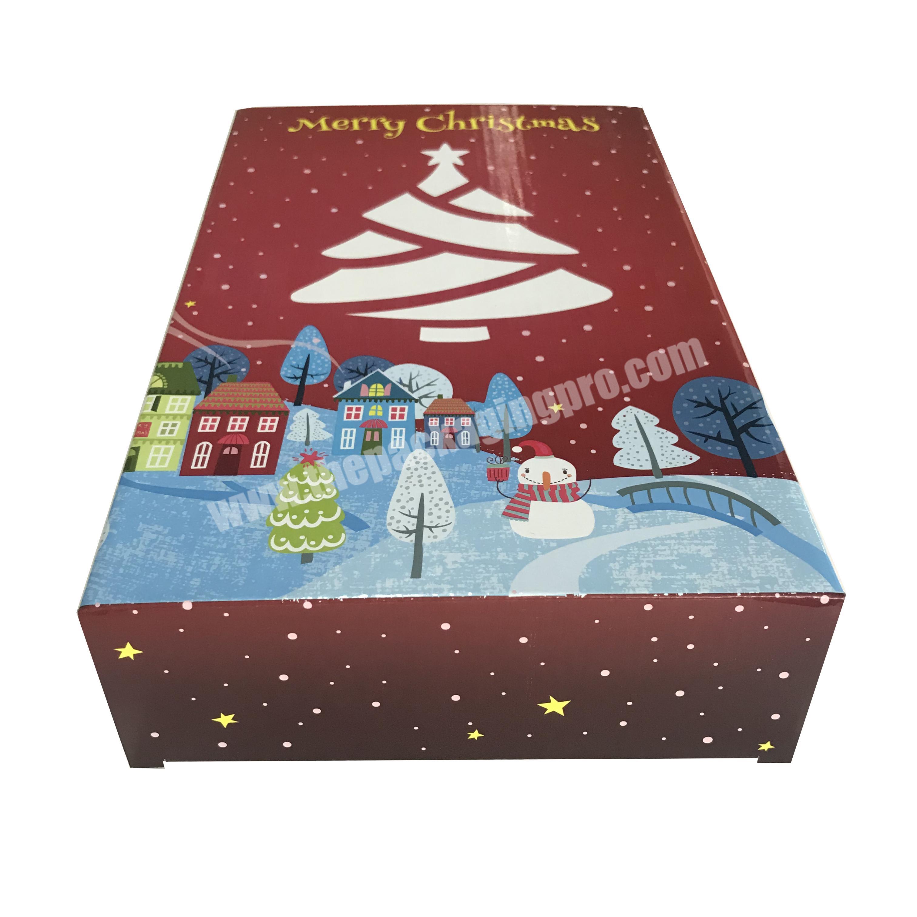 FSC Wholesale high quality chinese products custom folding printing logo corrugated paper christmas wedding candy gift box