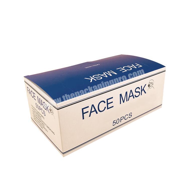 Face mask Paper box packaging for 3 ply face mask