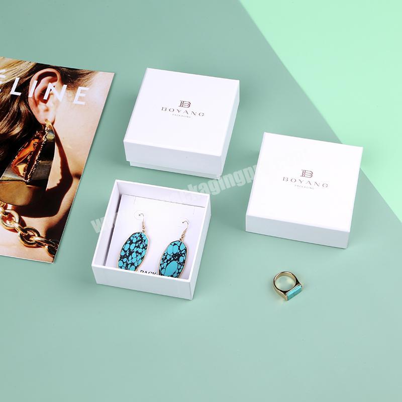 Factory Custom logo Printed Paper Earring Bracelet Jewelry Box Jewelry Packaging Necklace Bracelet Box