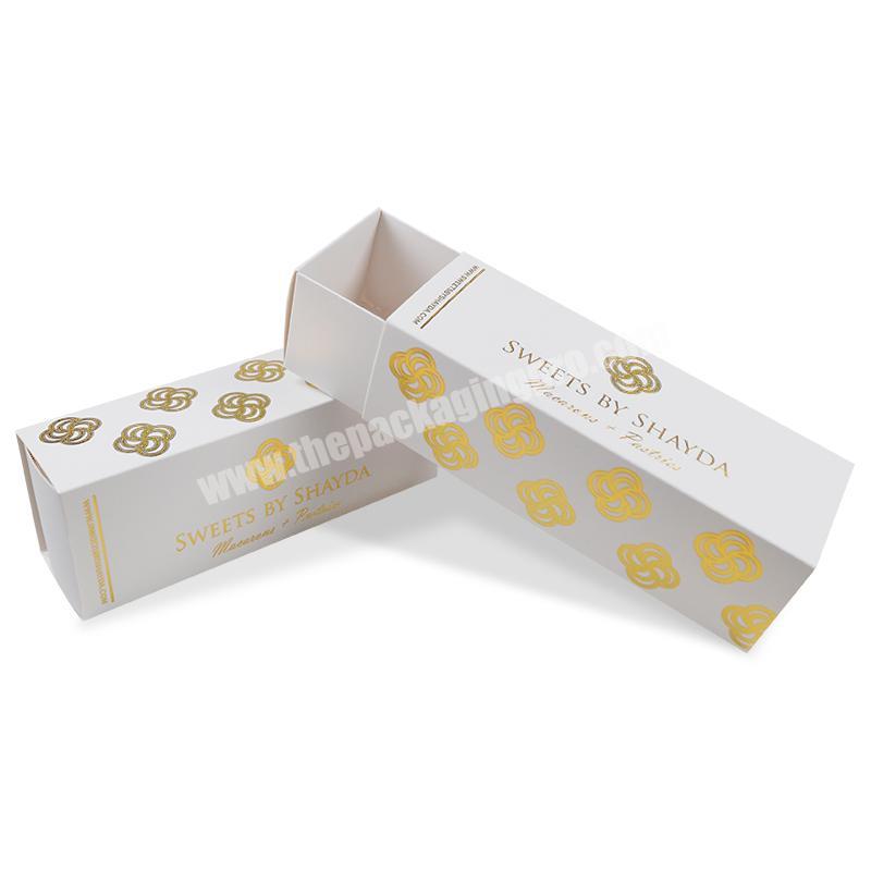 Factory Direct Cheap White Card Paper Boxes For Macarons Packaging With Your Logo And Designing