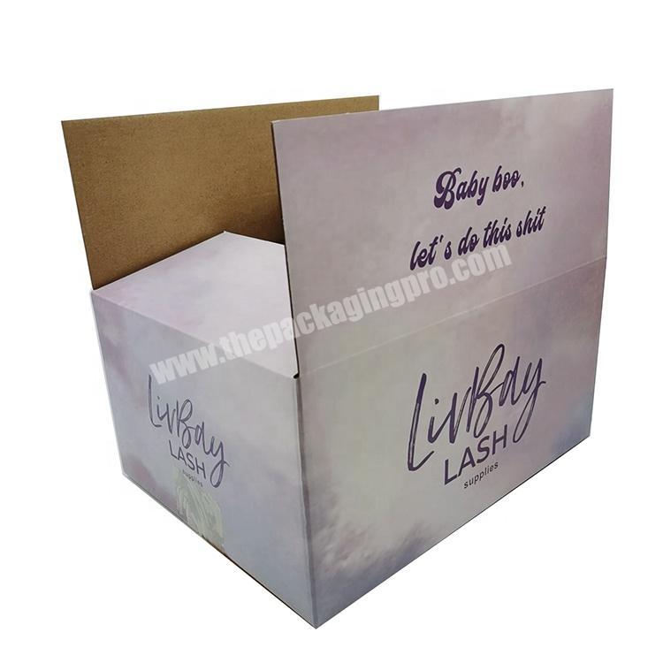 Factory Direct Corrugated Cardboard Carton For Lashes Packaging Custom With Logo