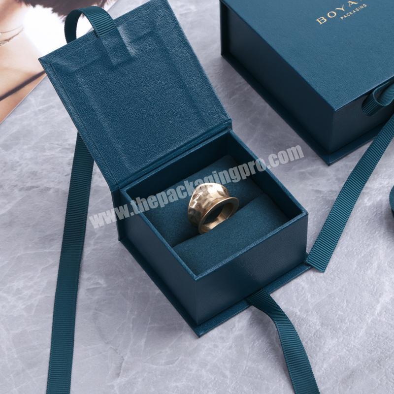 Factory High Quality Custom logo Printed Paper Wedding Necklace Jewelry Box Gift Packaging Ring Box
