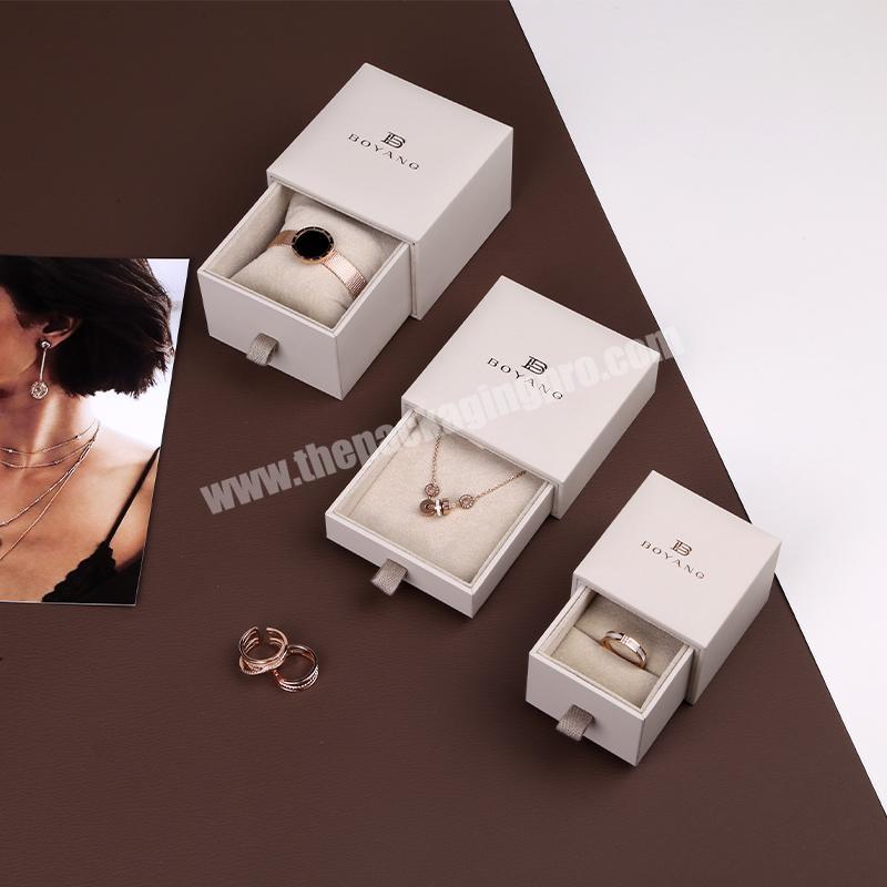 Factory High Quality Hot Sell Custom Logo Printed Luxury Packaging Paper Jewelry Ring Earring Box