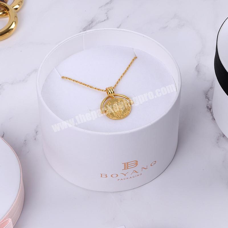 Factory High Quality Hot Sell Custom Logo Printed Luxury Packaging Paper Round Jewelry Ring Box