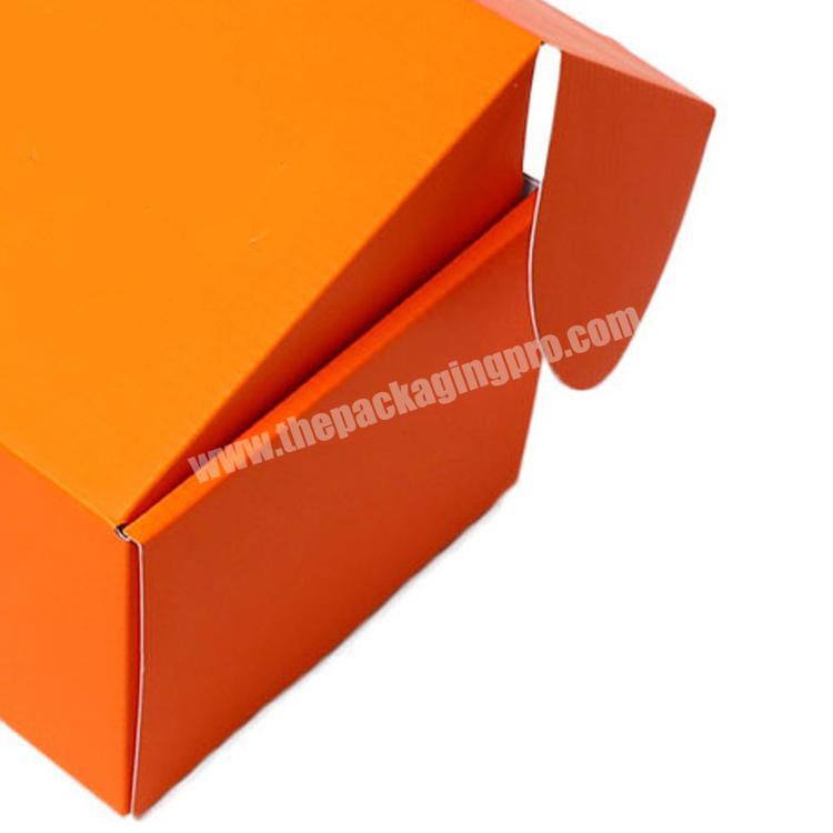 Factory High quality FSC certificate custom printed orange corrugated  packaging mailer box  with your own logo factory