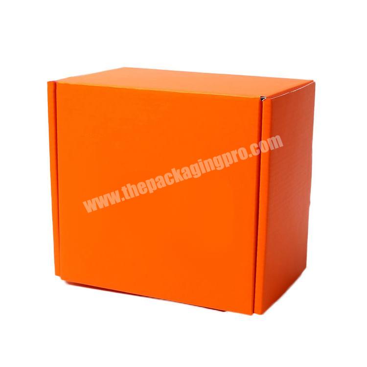 Factory High quality FSC certificate custom printed orange corrugated  packaging mailer box  with your own logo manufacturer