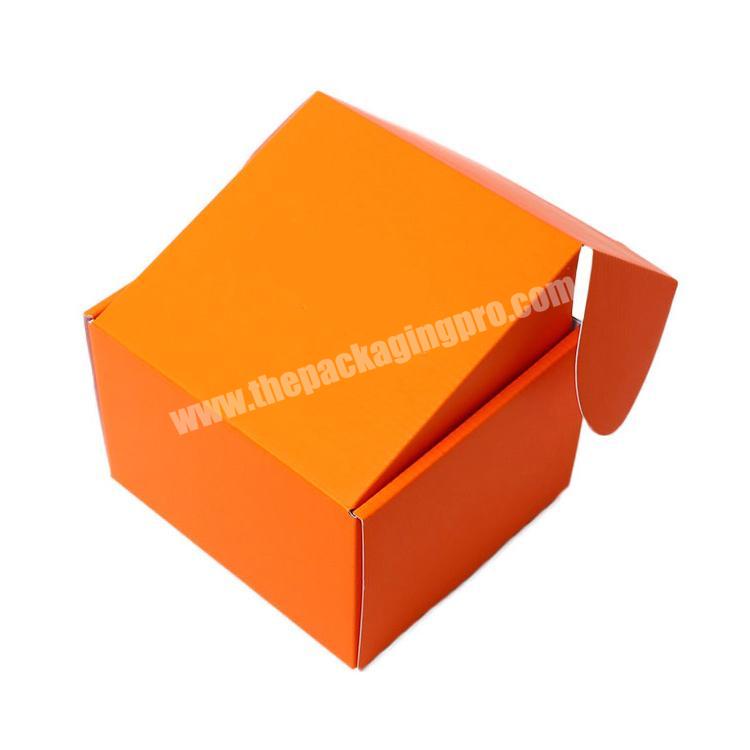 Factory High quality FSC certificate custom printed orange corrugated  packaging mailer box  with your own logo