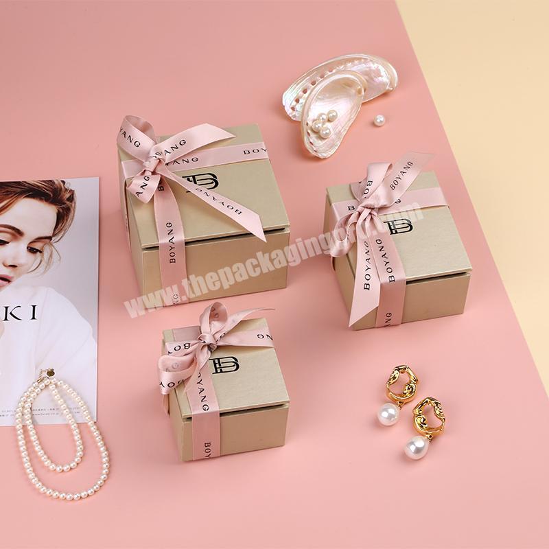 Factory Hot Sell Wholesale Custom Logo Printed Paper Wedding Necklace Jewelry Box Packaging Box