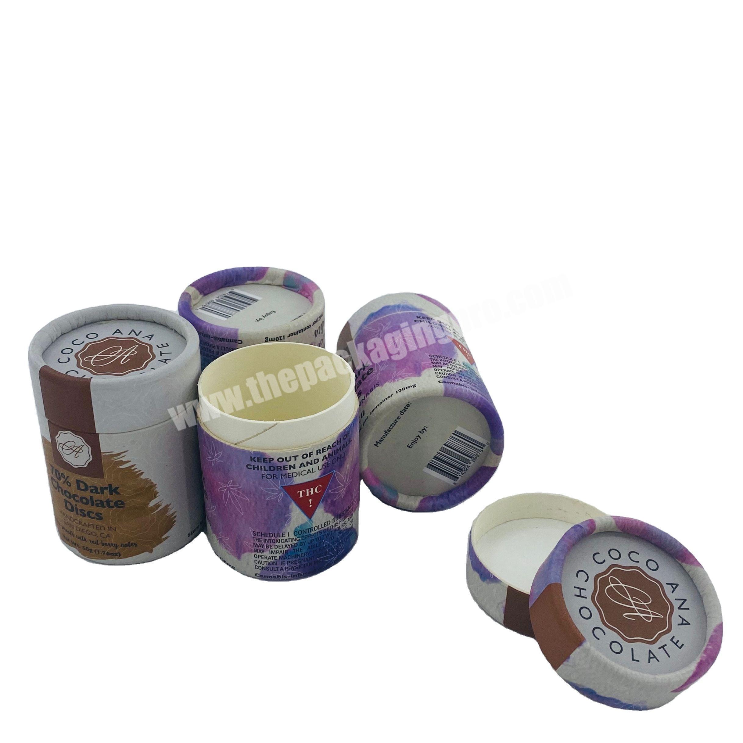 Factory Hot Selling Paper Boxes ChocolateCandyNutsCookie Paper Tube Packaging