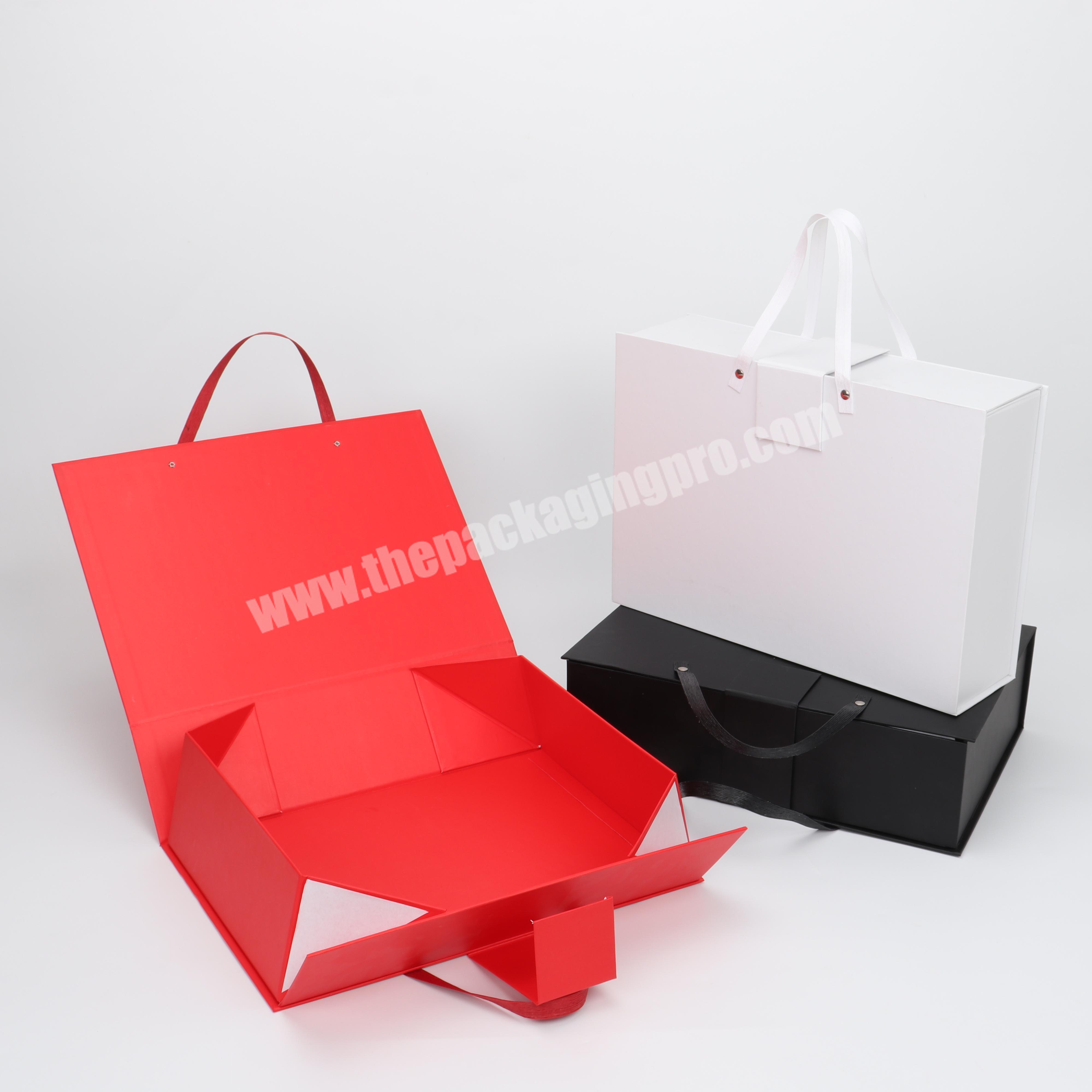 Factory Luxury Customized Large Rigid Cardboard Box Portable Wedding Favor Dress Jacket Packaging Gift Box