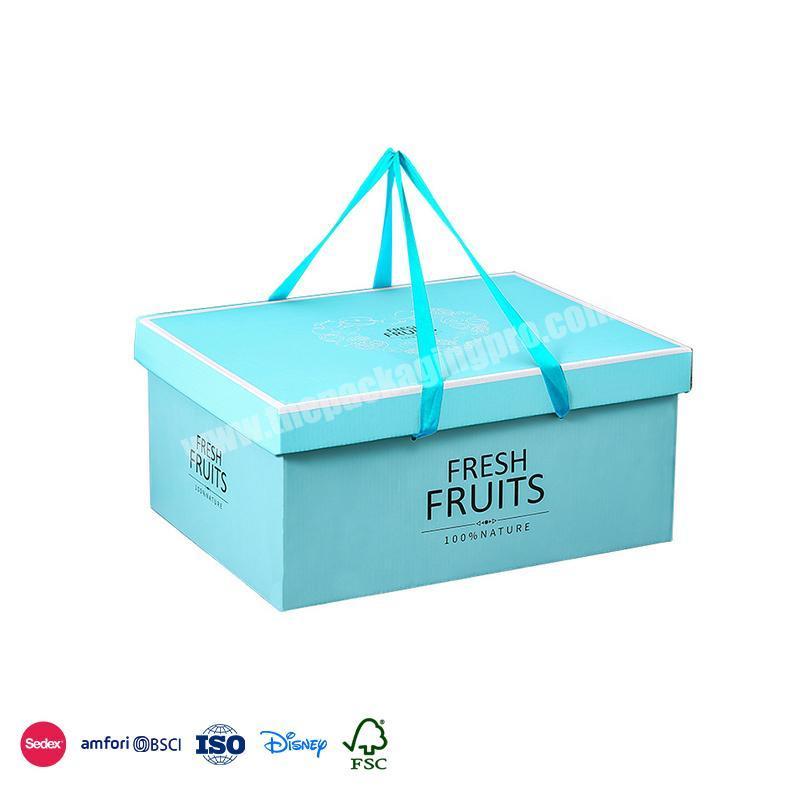 Factory Price Wholesale Green minimalist design waterproof material customizable logo fruit box rectangle factory