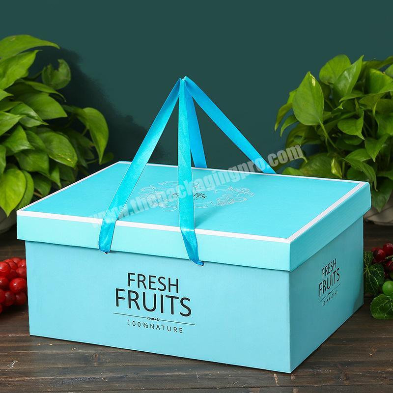 Factory Price Wholesale Green minimalist design waterproof material customizable logo fruit box rectangle