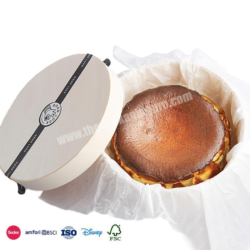 Factory Price Wholesale existing Round biodegradable food material design heightened with logo round box cake