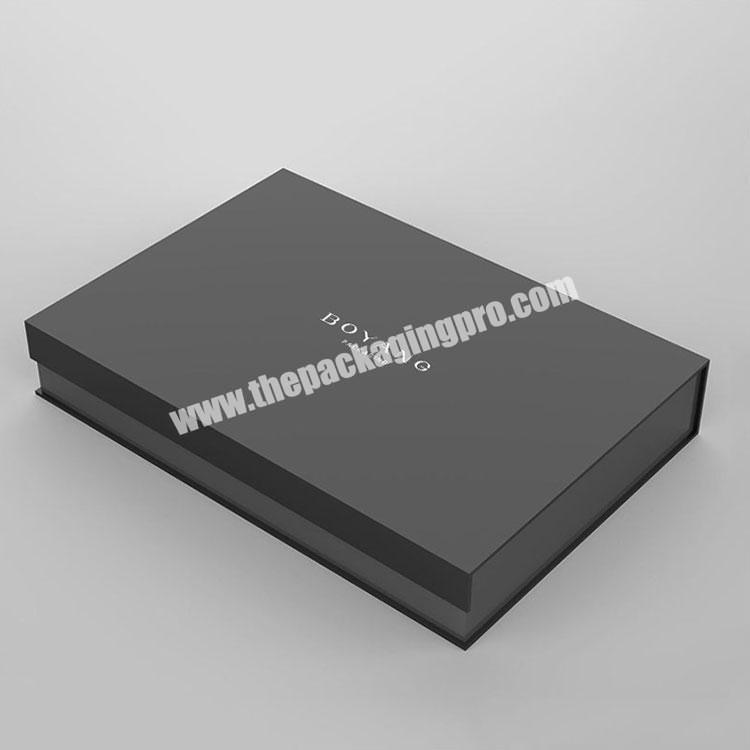 Custom Designed Magnetic Black Book Style Set Nesting Gifts Boxes Packaging