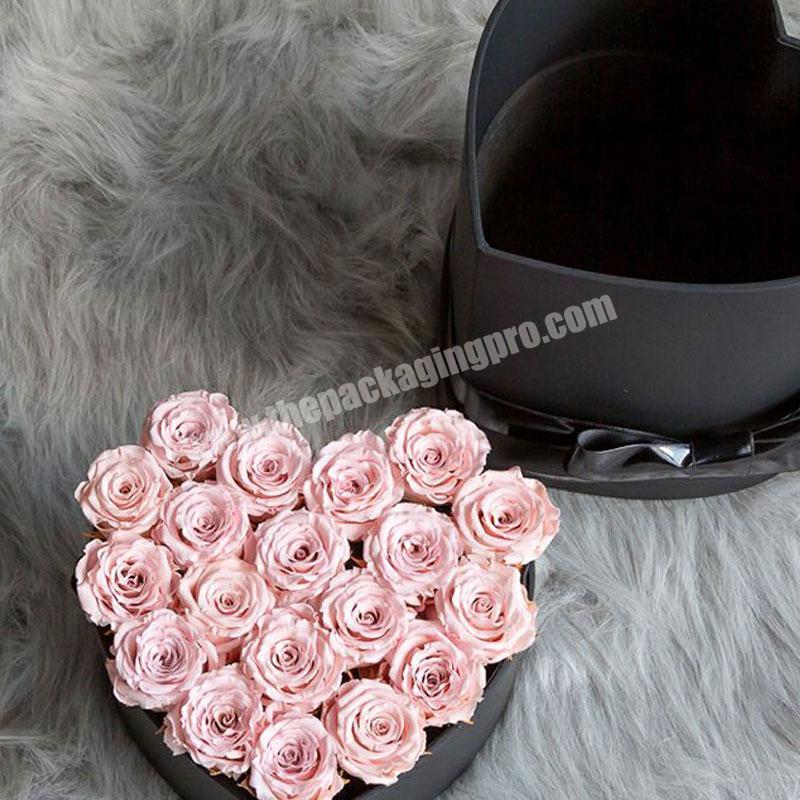 Factory Wholesale Custom Unique Gift Packaging Cardboard Paper Heart Shaped Women Wedding Rose Flowers Boxes wholesaler