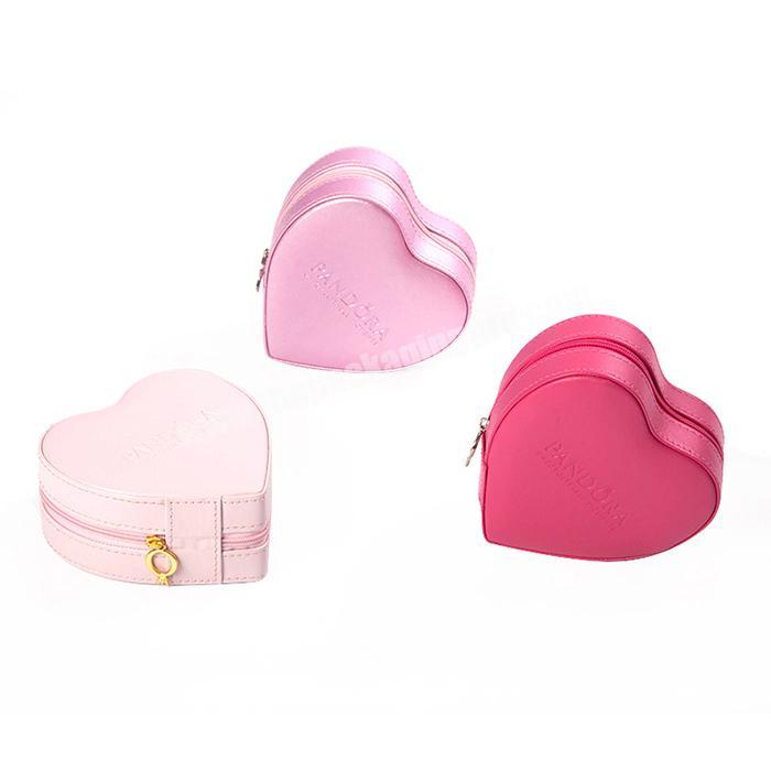 Factory Wholesale Customization Heart-Shape Leather Jewelry Boxes