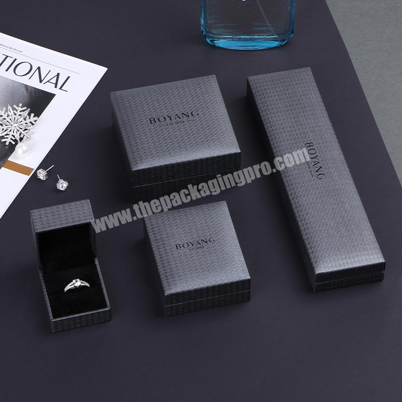 Factory Wholesale Customized Logo Big Earring Case Luxury Plastic Packaging Ring Necklace Jewelry Boxes