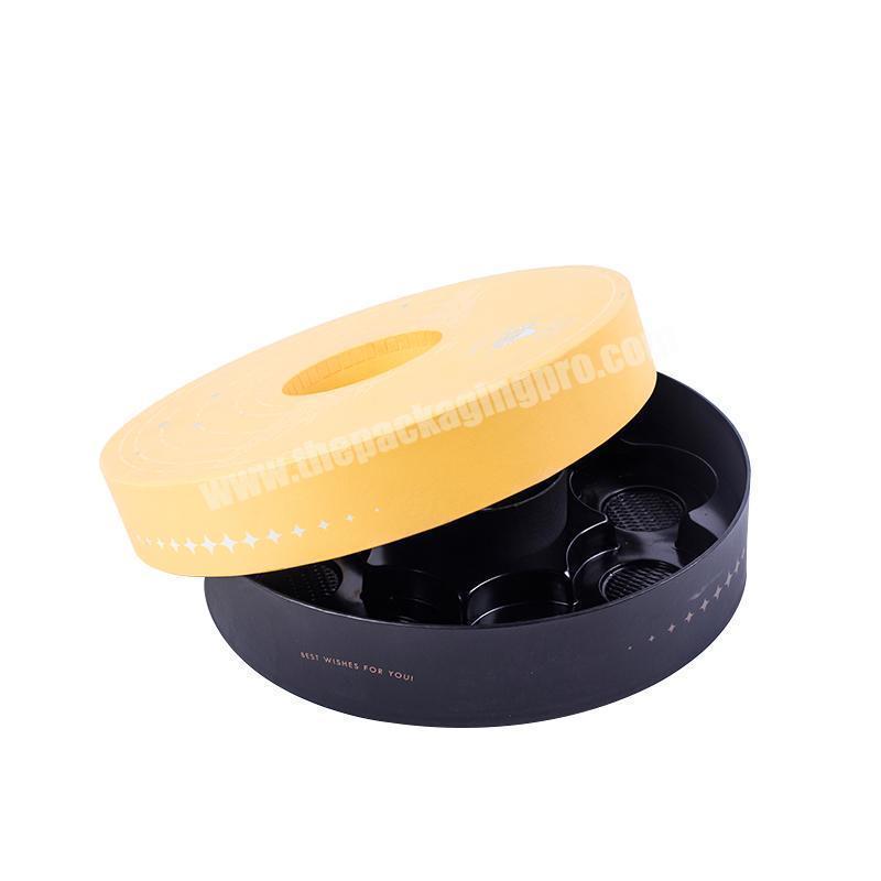 Factory Wholesale Good Quality 2 Piece Recycled Cardboard Round Shape Food Bread Dessert Gift Boxes Packaging for Macarons