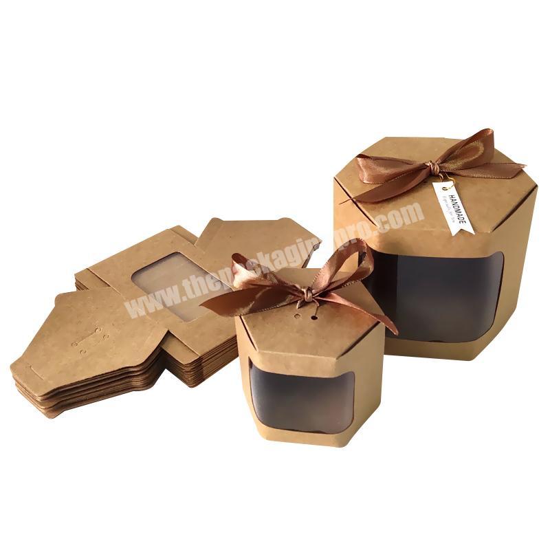 Silk Ribbon Closure Brown Kraft Paper Flat Pack Gift Boxes Wholesale