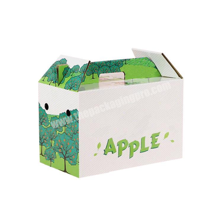 Factory grocery supermarket fruit vegetable shopping packaging cardboard corrugated box custom logo