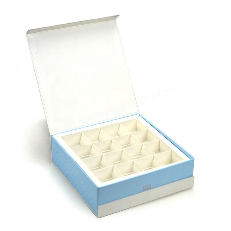 Factory mass production chocolate packing box design custom chocolate box with paper divider