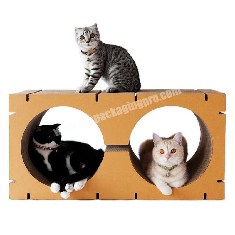 Factory printing custom cardboard cat house paper boxes,corrugated cat's box