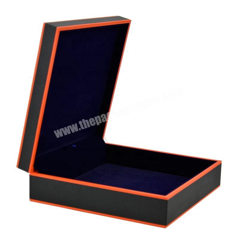 Factory production custom paper box packaging design interior velvet jewelry box gift pack