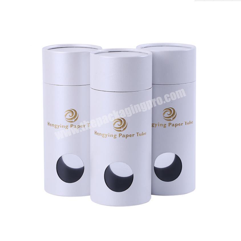 Factory wholesale printing tea box packaging tube packaging with PVC window