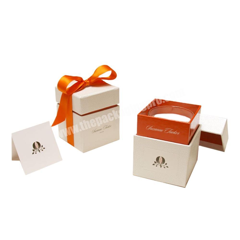 Fancy design tealight candle packaging boxes with golden foiled logo