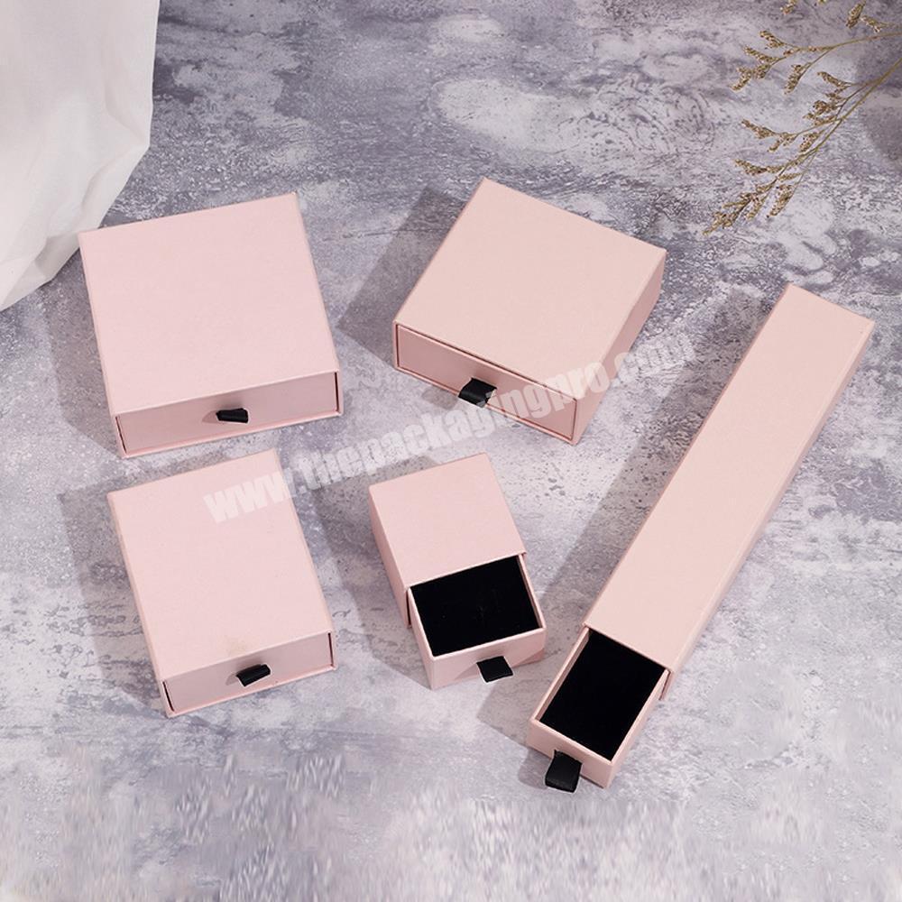 Fashion Custom Cardboard Jewelry Drawer Boxes Packaging Paper Ring Bracelet Necklace Earring Holder Storage Drawer Gift Box factory