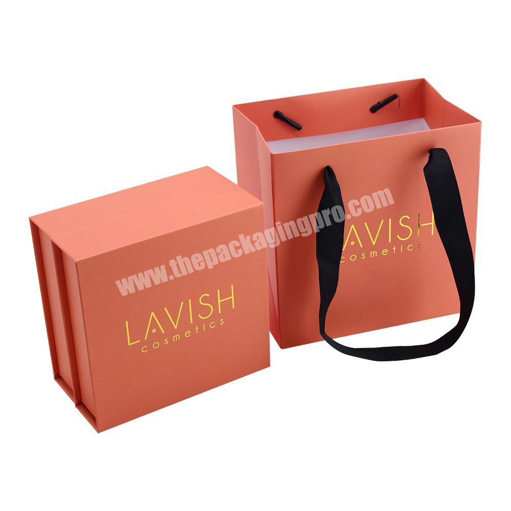 Fashional Customized Shopping Bag with Your Own Logo Durable Kraft Gift Paper Bag with Ribbon Handle